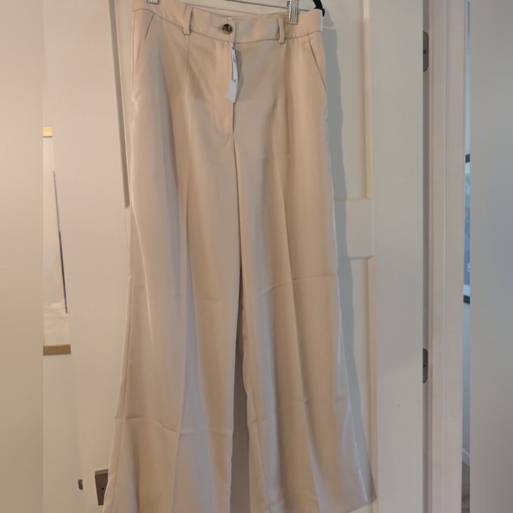 Banana Republic Cream Wide Leg Pants